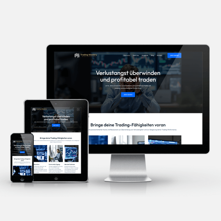 Website Neugestaltung für Trading Mastery