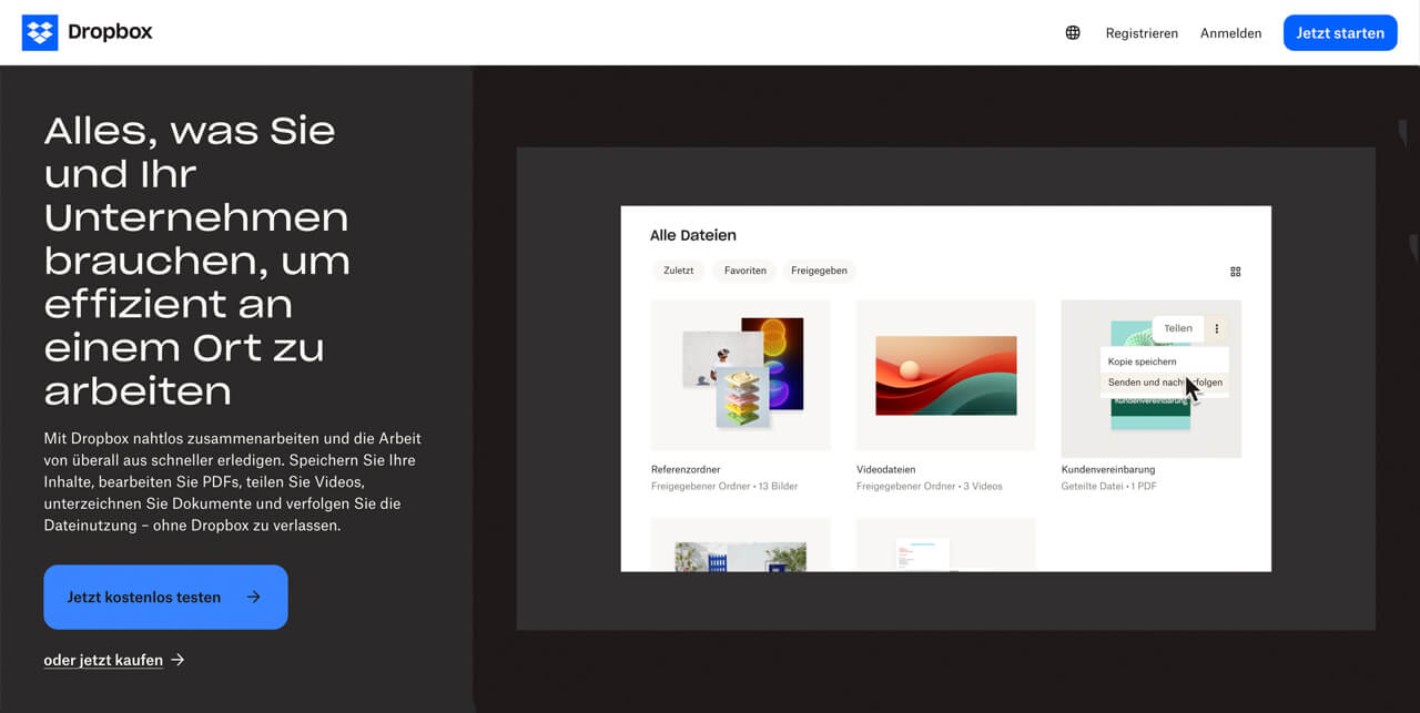 Was ist ein Hero Image? 2 dropbox hero image inspiras webagentur